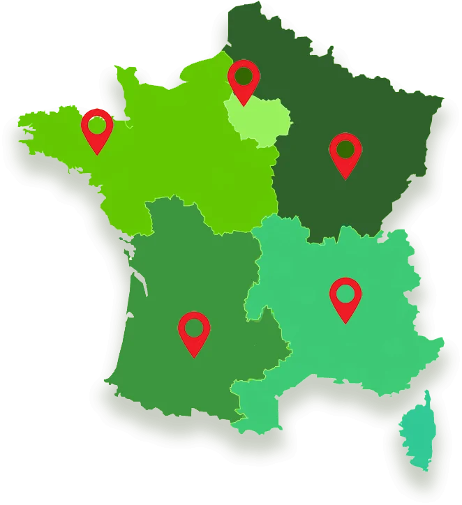 Carte de France réseau